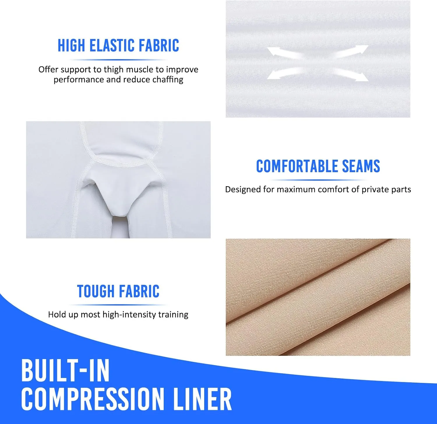 maamgic Mens Workout Shorts 2 in 1 Stretch 5" Gym Shorts Running Shorts with Compression Liner Zip Pocket