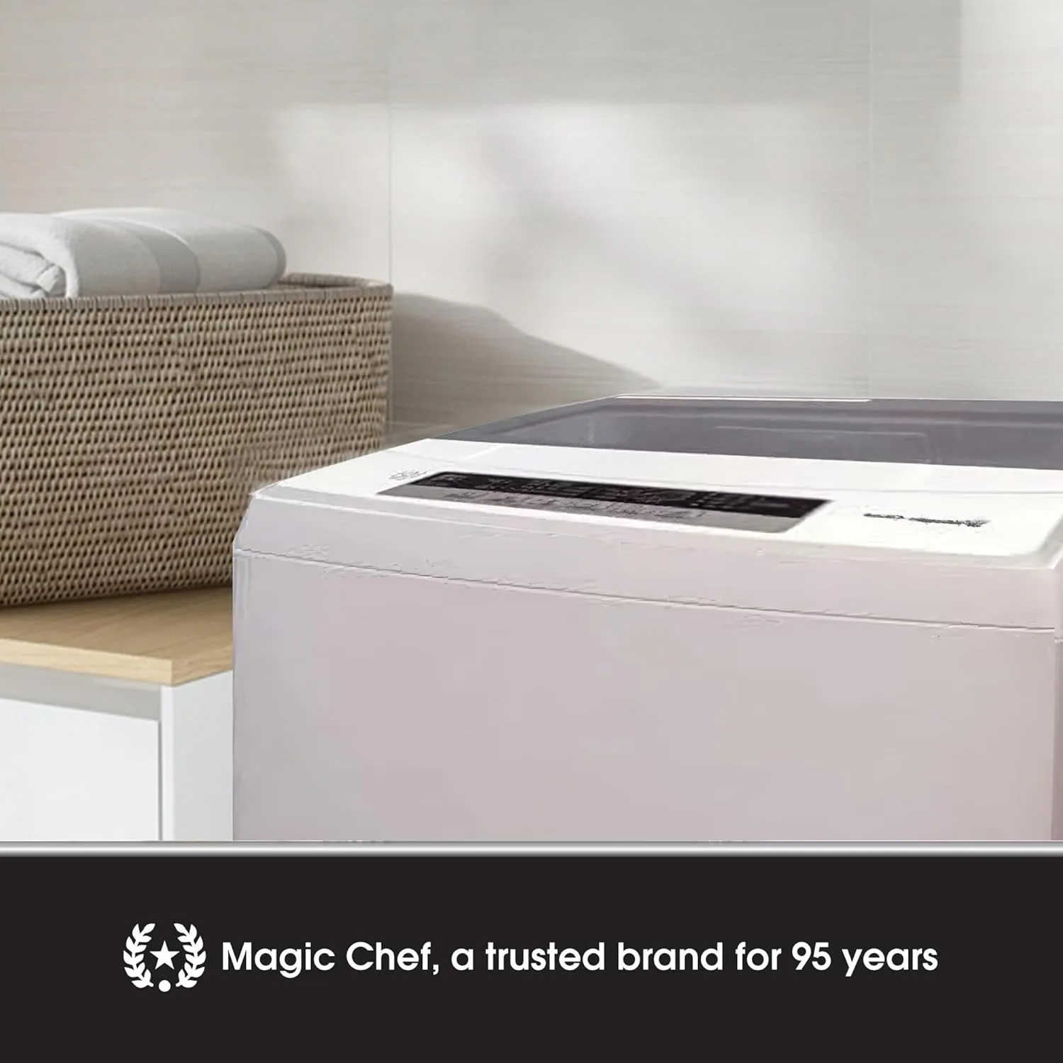 Magic Chef Top Load Washing Machine, Portable Washer, LED Display, 1.7 Cubic Feet, White