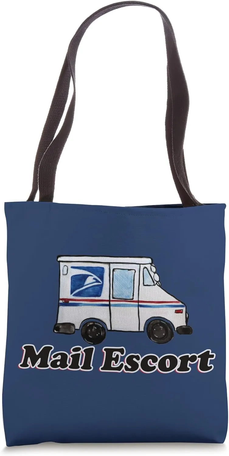 Mail Escort Mail Carrier Illustration Postal Tote Bag