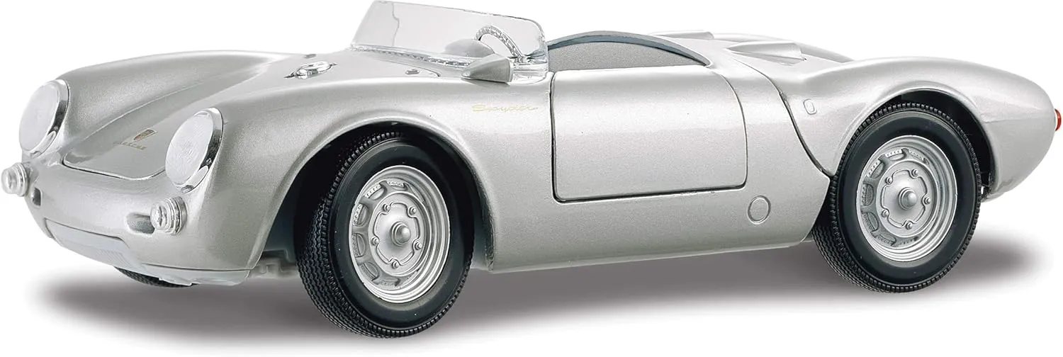Maisto 1:18 Scale Porsche 550A Spyder Diecast Vehicle, Silver