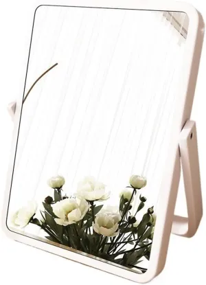 Makeup Mirror Home Makeup Mirror Bedroom Wooden Makeup Mirror Office Desktop Small Makeup Mirror Portable Foldable Beauty Mirror Beauty Mirror(C,Small)