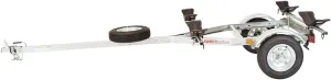 Malone MPG464-LBM MicroSport LowBed 2 Kayak Trailer with 2 MegaWing Kayak Carriers & Spare Tire | 20' / 800 lbs Load Capacity | Fully Submersible | 22" Crossbar to Ground Clearance