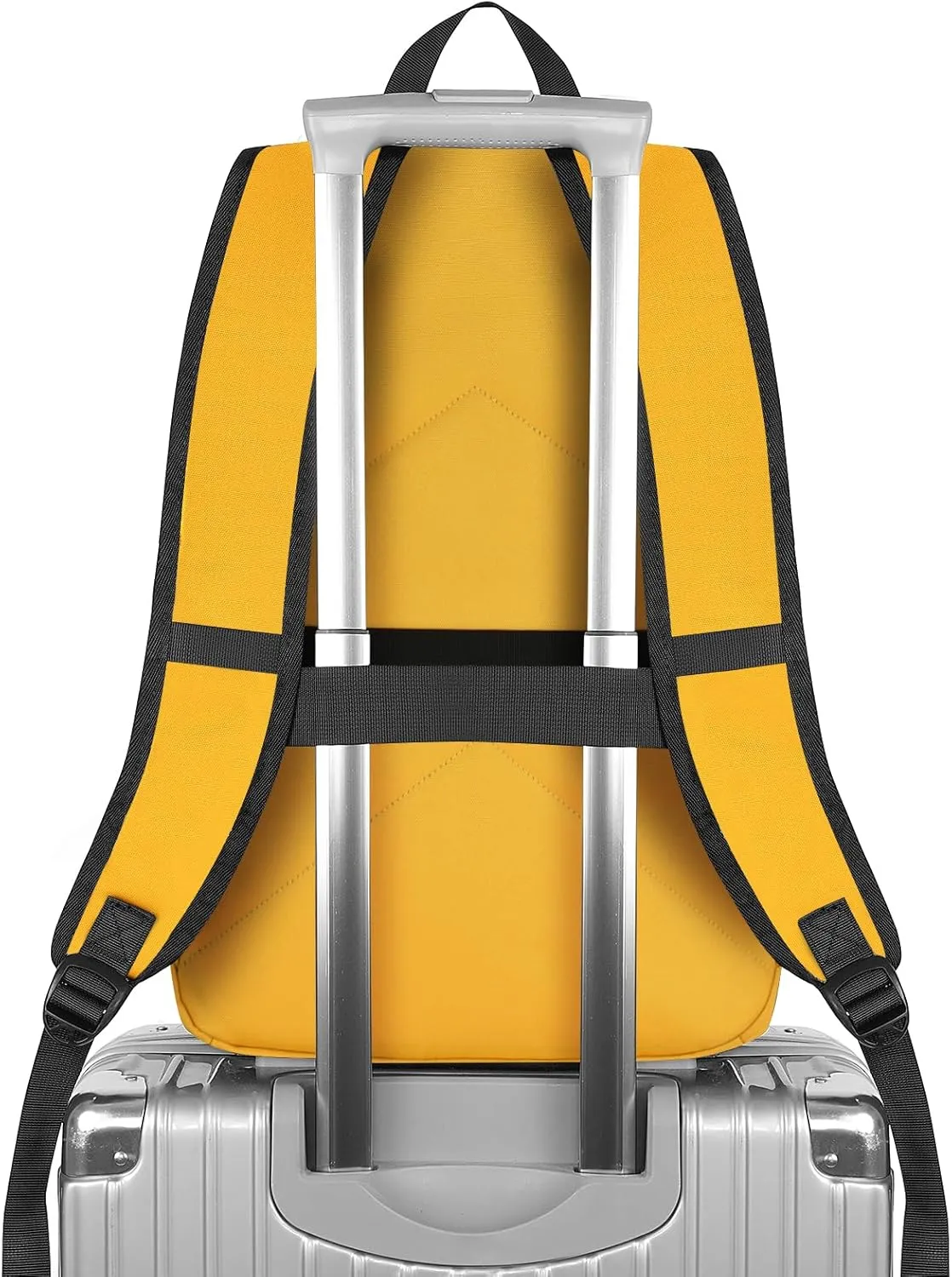 Mancro Travel Laptop Backpack with USB Charging Port, 15.6 in Anti Theft Backpack for Women Men, Computer Bag Fits 15.6 Inch Laptop and Notebook Backpack Gift, Yellow