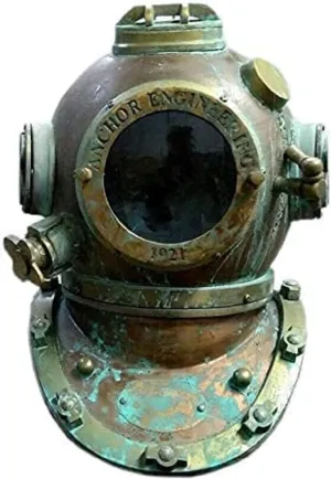 Mark V Diving Helmet Dive into History with This Rare Vintage Anchor Engineering Treasure for Cosplay and Collectors 18" Inch