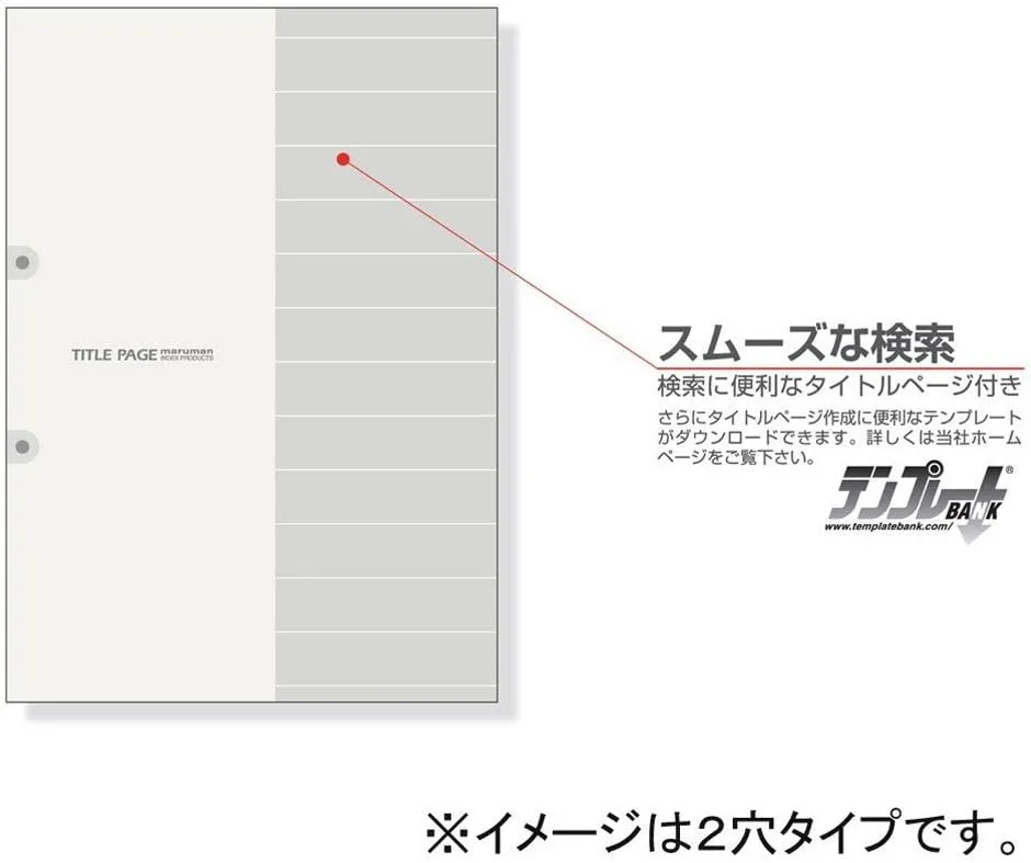 Maruman LT6008 Index Sheets, A5, 20 Holes (Fits 2 Holes), 8 Threads, 10 Sheets