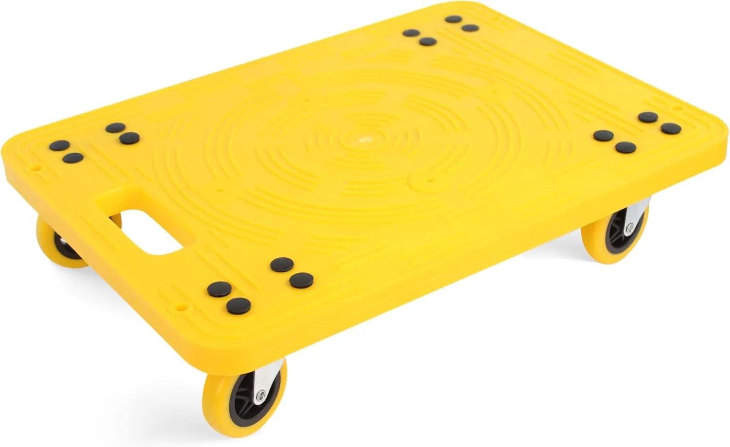 MaxWorks 50840 High Visibility Yellow 300-lb Capacity Movers Dolly with 4 Swivel Casters, 19-1/2" x 14-1/2" Platform
