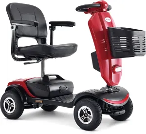 MCombo Power Mobility Scooter for Adults, 4 Wheel Mobility Scooter with Rotating Swivel Seat, 15 Miles, 4.97MPH, Headlight, Basket and Charger Included, MS315 (Red)