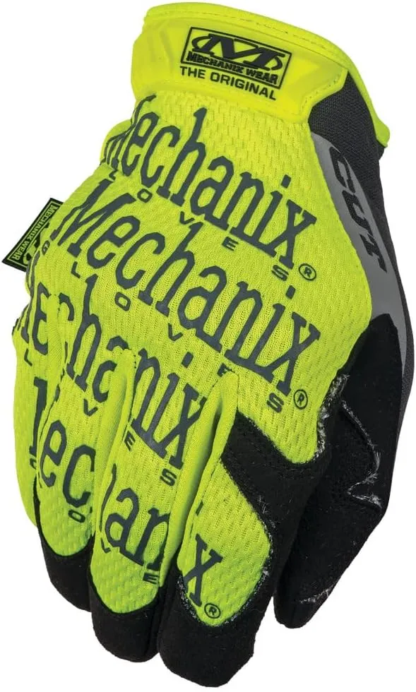 Mechanix Wear Size 9 The Original E5 Armortex And TrekDry Hi-Viz Cut Resistant Gloves, Fluorescent Yellow & Orange, Medium (SMG-C91-009)