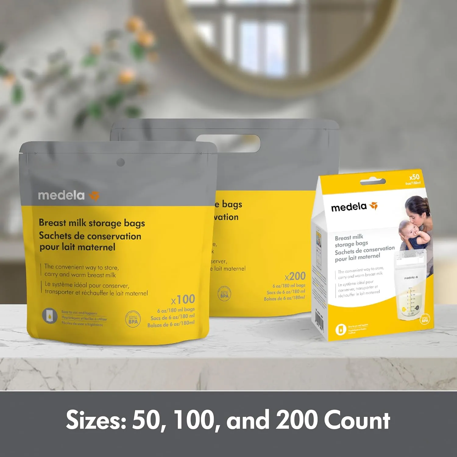 Medela Breast Milk Storage Bags, 100 Count