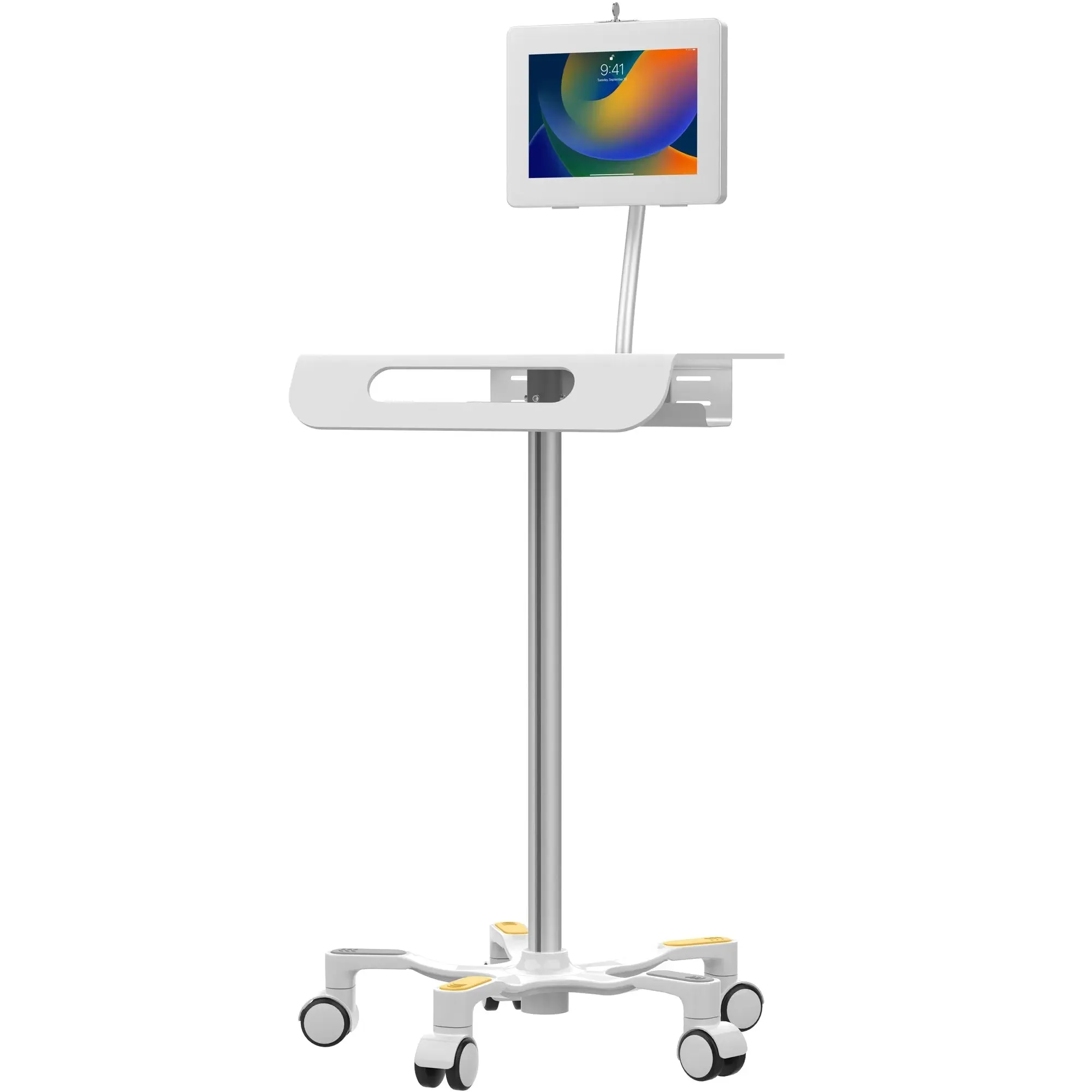 Medical Grade Anti-Microbial Floor Stand with Premium Locking Enclosure