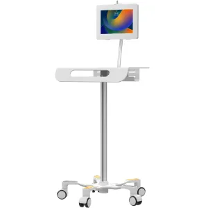 Medical Grade Anti-Microbial Floor Stand with Premium Locking Enclosure
