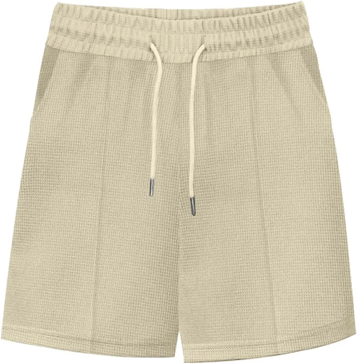 Mens Fashion Solid Color Drawstring Elastic Waist Training Trousers Summer Casual Ventilate Sports Running Shorts
