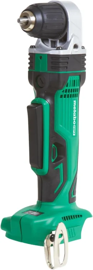 Metabo HPT 18V Lithium Ion 3/8 Inch Right Angle Drill, Keyless Chuck, Paddle Switch, Side Handle, Variable Speed, LED Light, Compact Power Drill, Tool Only, DN18DSLQ4