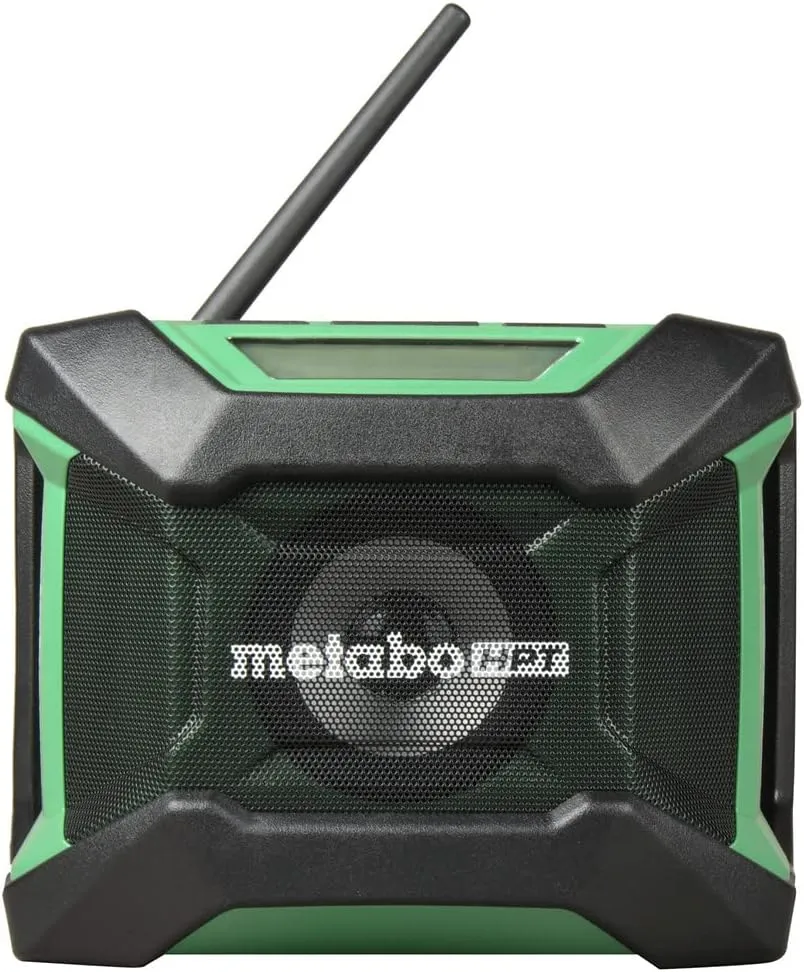 Metabo HPT 18V MultiVolt™ Cordless Bluetooth Radio | Tool Only - No-Battery | 18 Hour Runtime | AM/FM | 9 Presets | AC Adapter Included | Lifetime Tool Warranty | UR18DAQ4