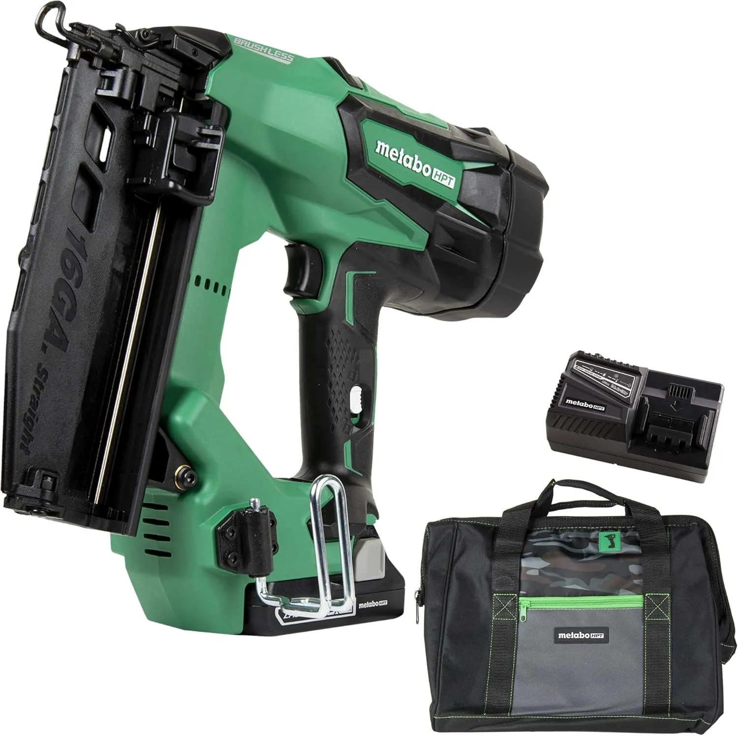 Metabo HPT 18V MultiVolt™ Cordless Finish Nailer Kit | Includes 1 Battery | 16 Gauge | Lifetime Tool Warranty | NT1865DMS