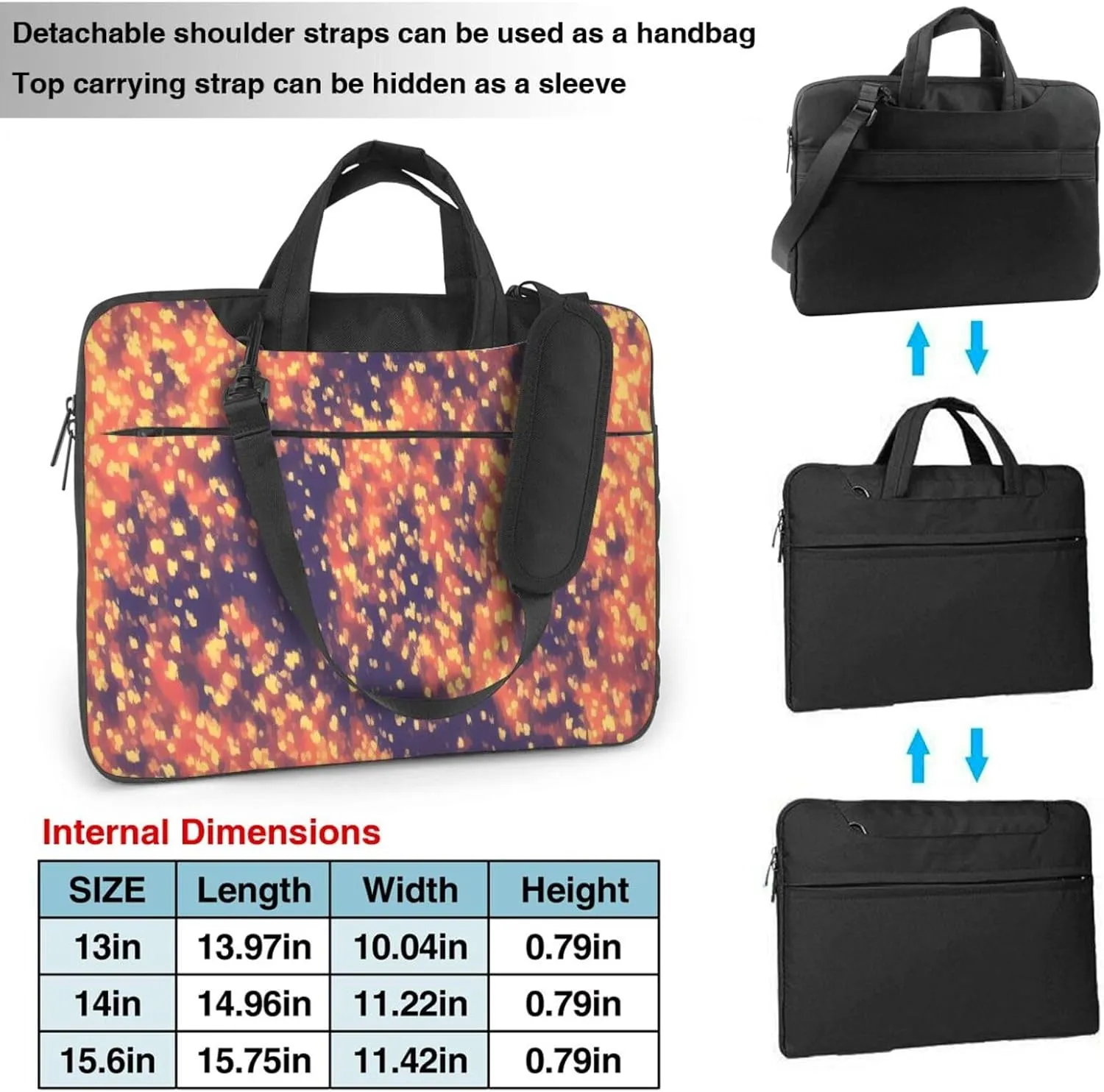 Middle Ages Pattern Laptop Shoulder Bag Notebook Computer Case Briefcase With Shoulder Straps And Handle