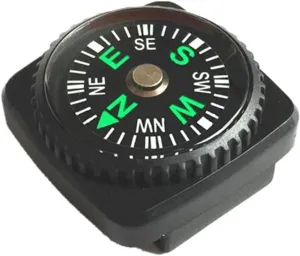Mini with Button Compass Sleeve with Webbing Survival Pocket Compass Outdoor Hiking Camping Accessories