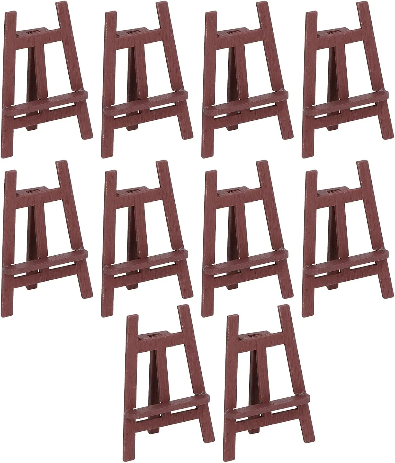 Miniature Easel Small Easels For Display Mini Easel Card Display Stand Card Stand Black Easel, Dollhouse Easel Sturdy Pinewood 10Pcs for 1:12 1:6 Scale