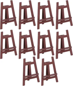 Miniature Easel Small Easels For Display Mini Easel Card Display Stand Card Stand Black Easel, Dollhouse Easel Sturdy Pinewood 10Pcs for 1:12 1:6 Scale