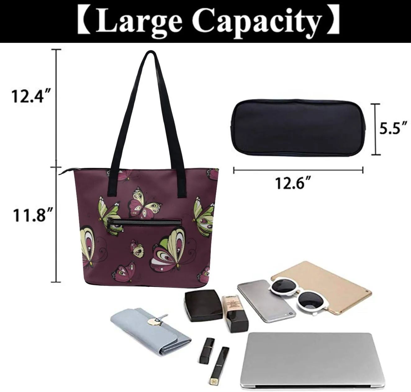 Modern PU Leather Shoulder Bag for Women, PU Leather Work Shoulder Bag, PU Leather Shopping Tote for Travel Outdoor