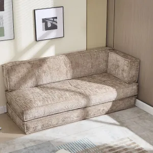 Modular Sofa for Relaxation and Space Efficiency, Chenille Material, Any Living Room Layout, Khaki