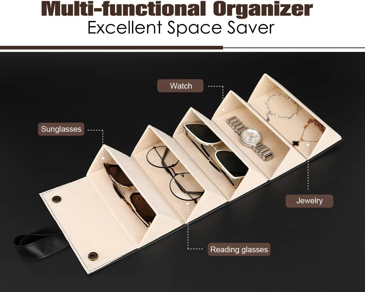 MoKo Sunglasses Organizer, Travel Glasses Case Storage Portable Sunglasses Storage Case for Women Men