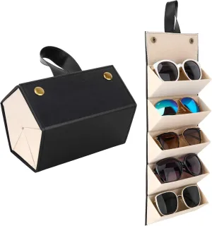 MoKo Sunglasses Organizer, Travel Glasses Case Storage Portable Sunglasses Storage Case for Women Men
