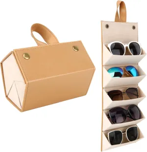 MoKo Sunglasses Organizer, Travel Glasses Case Storage Portable Sunglasses Storage Case for Women Men