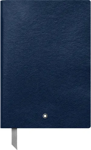 Montblanc Notebook Indigo Squared #146 Fine Stationery 113639 – Elegant Journal with Leather Binding and Quadrille Pages – 1 x (5.9 x 8.2 in.)