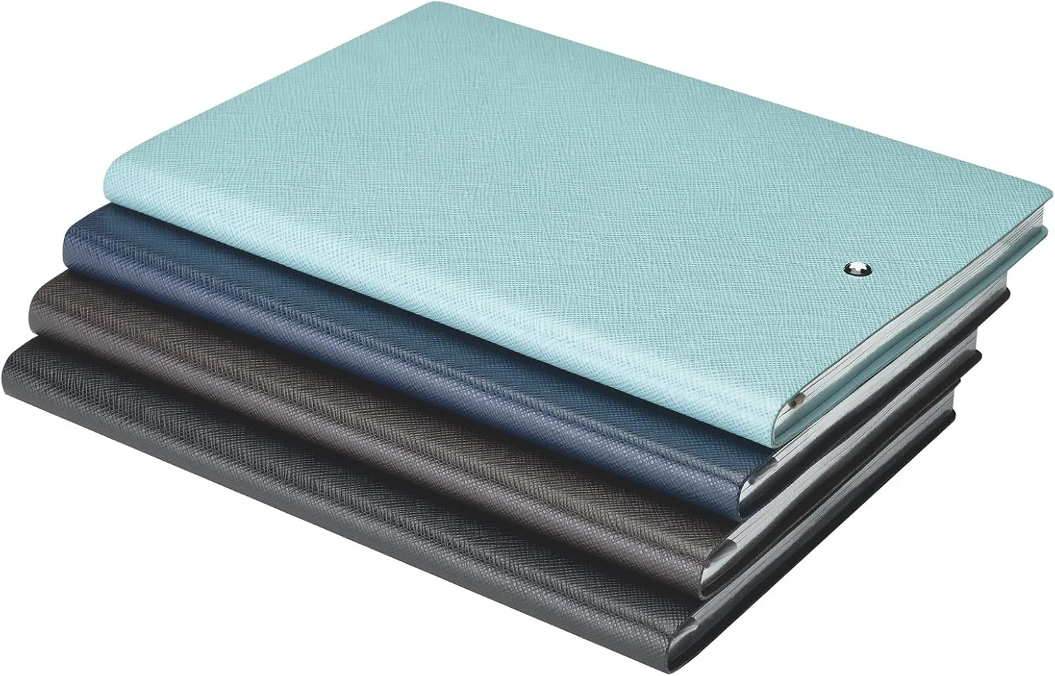 Montblanc Notebook Indigo Squared #146 Fine Stationery 113639 – Elegant Journal with Leather Binding and Quadrille Pages – 1 x (5.9 x 8.2 in.)