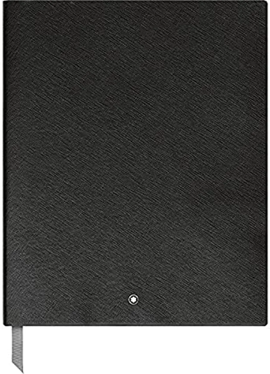 Montblanc Sketch Book Black Lined #149 Fine Stationery 116931 / Elegant Sketching Book with Leather Binding and Ruled Pages / 1 x (8.2 x 10.2 in.)
