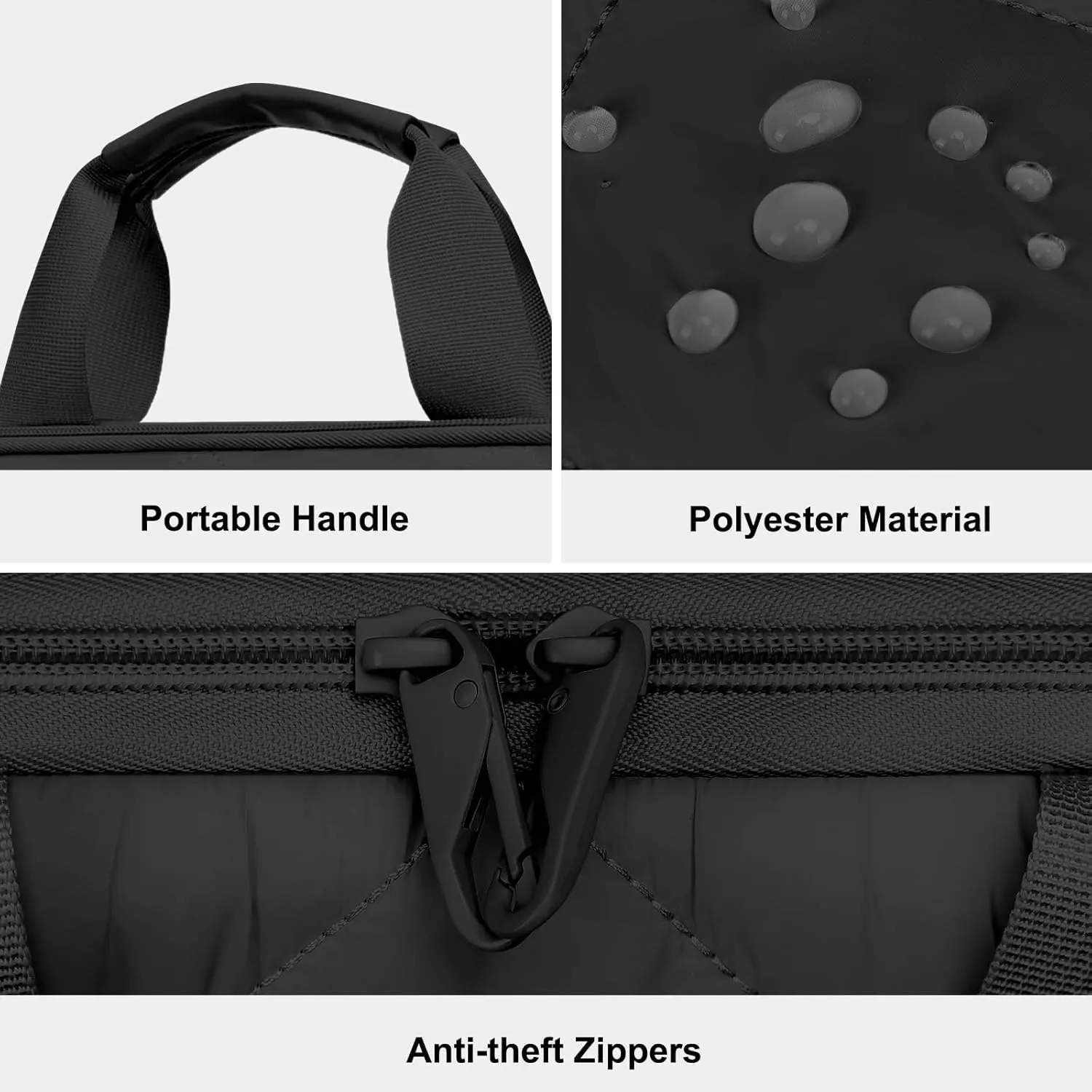 MOSISO 360 Protective Laptop Shoulder Bag, 15-15.6 inch Double Layer Fluffy Padded Laptop Bag with Anti-theft Zipper Compatible with MacBook Pro 16 inch, HP, Dell, Lenovo, Asus Notebook, Black
