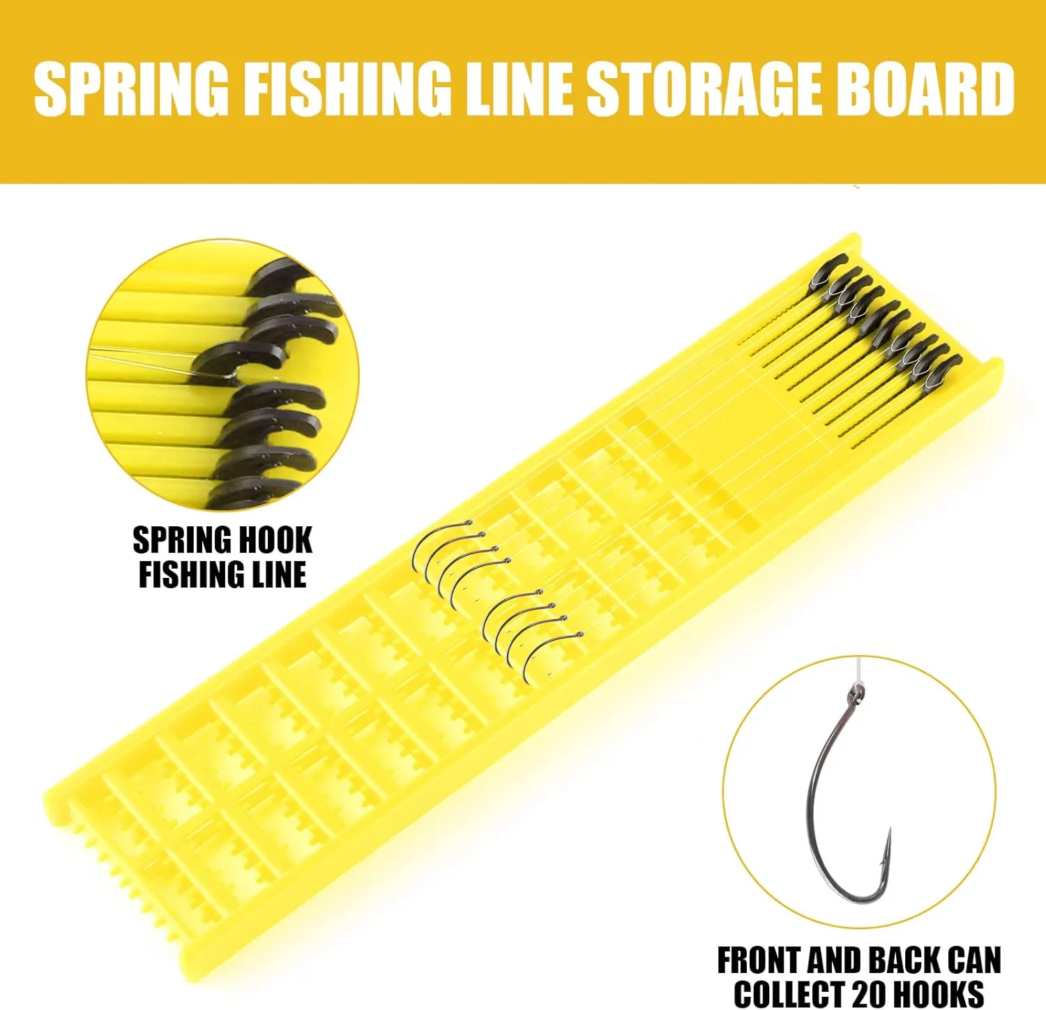 mouhike Fishing Snelled Hook Holder 4pcs/6pcs Fishing Leader Line Board Organizer for Storing Fishing Line Winding Board Rigs Holder Leader Tray Hook Keeper