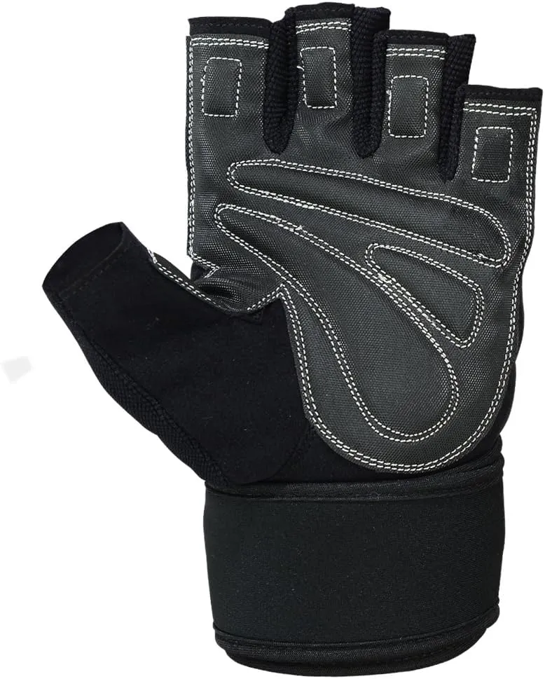 MRX Weight Lifting Pro Level Gloves with 18 Inches Long Wrist Strap Gym Workout Exercise & Fitness in