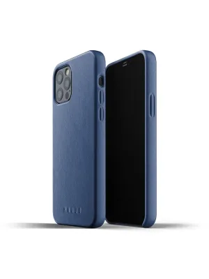 Mujjo Full Leather Case for iPhone 12 & 12 Pro Monaco Blue