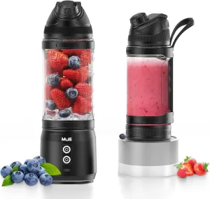 Mulli Portable Blender, 24oz Travel Blender for Shakes and Smoothies, USB Rechargeable Mixer with a Lid for Travel Gym