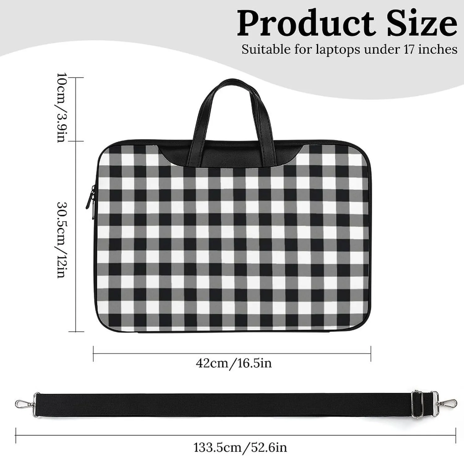 Murray Tartan Handheld Single Shoulder Crossbody Laptop Bag Unisex