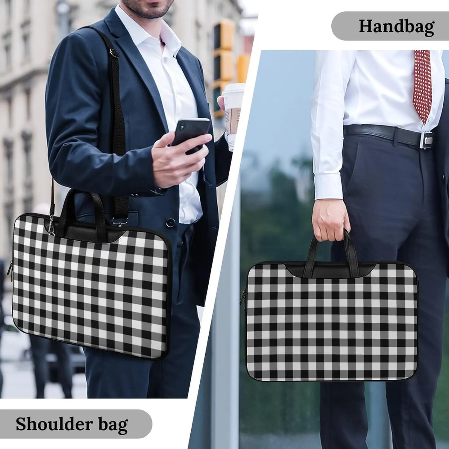 Murray Tartan Handheld Single Shoulder Crossbody Laptop Bag Unisex