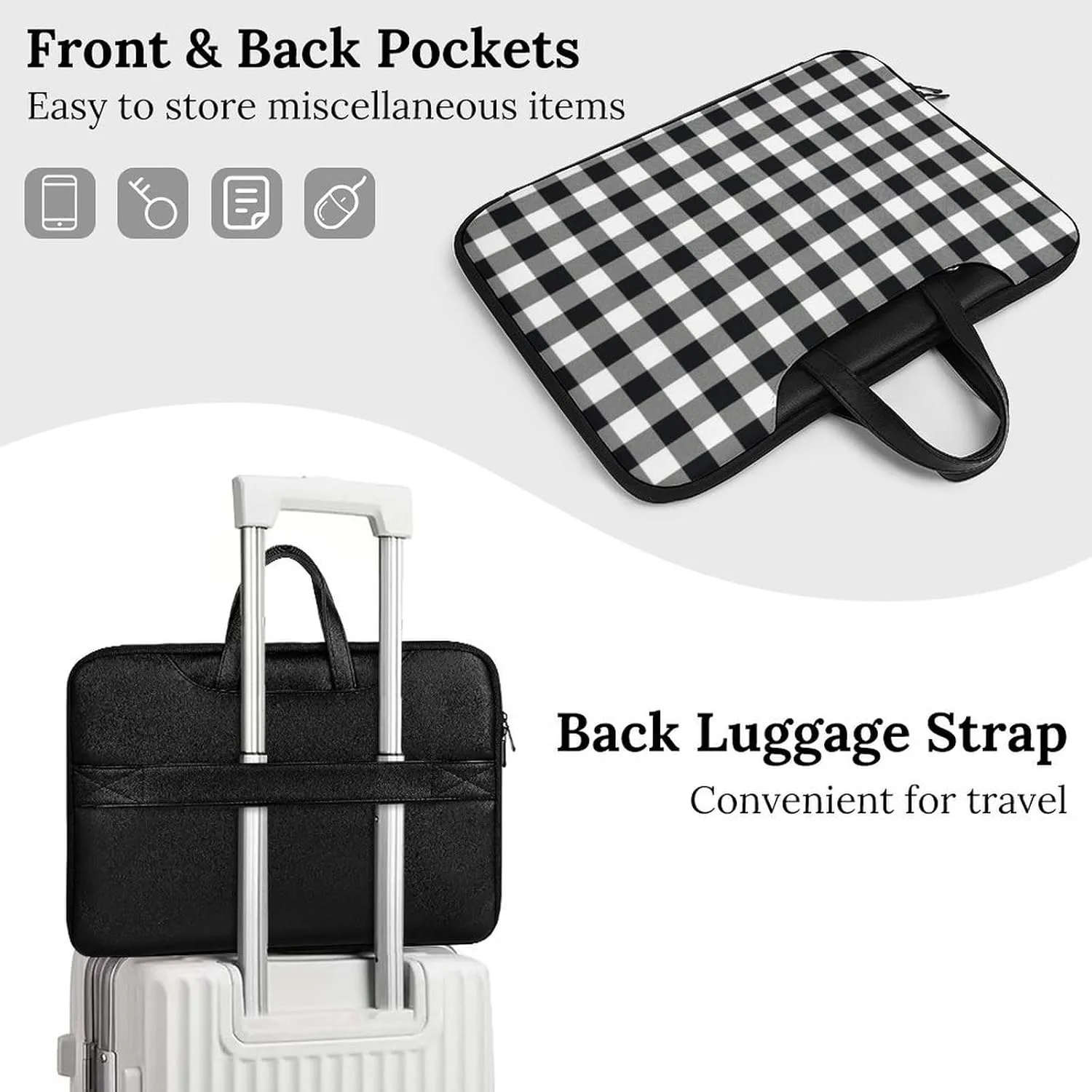 Murray Tartan Handheld Single Shoulder Crossbody Laptop Bag Unisex