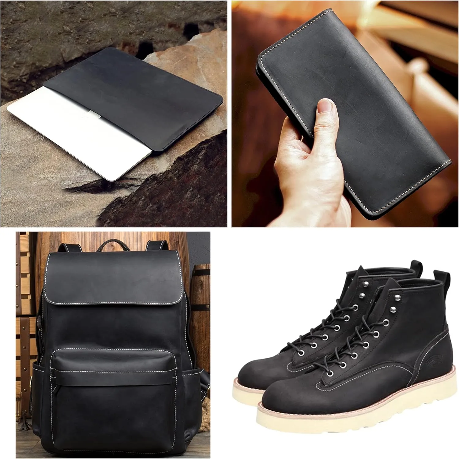 Muse Craft Flawless 12''X24'' 5-6oz Black Tooling Leather Finished Full Grain Cowhide Leather Import A Grade Leather Hide 1.8-2.1mm Tooling Sewing Hobby Workshop Crafting Leather