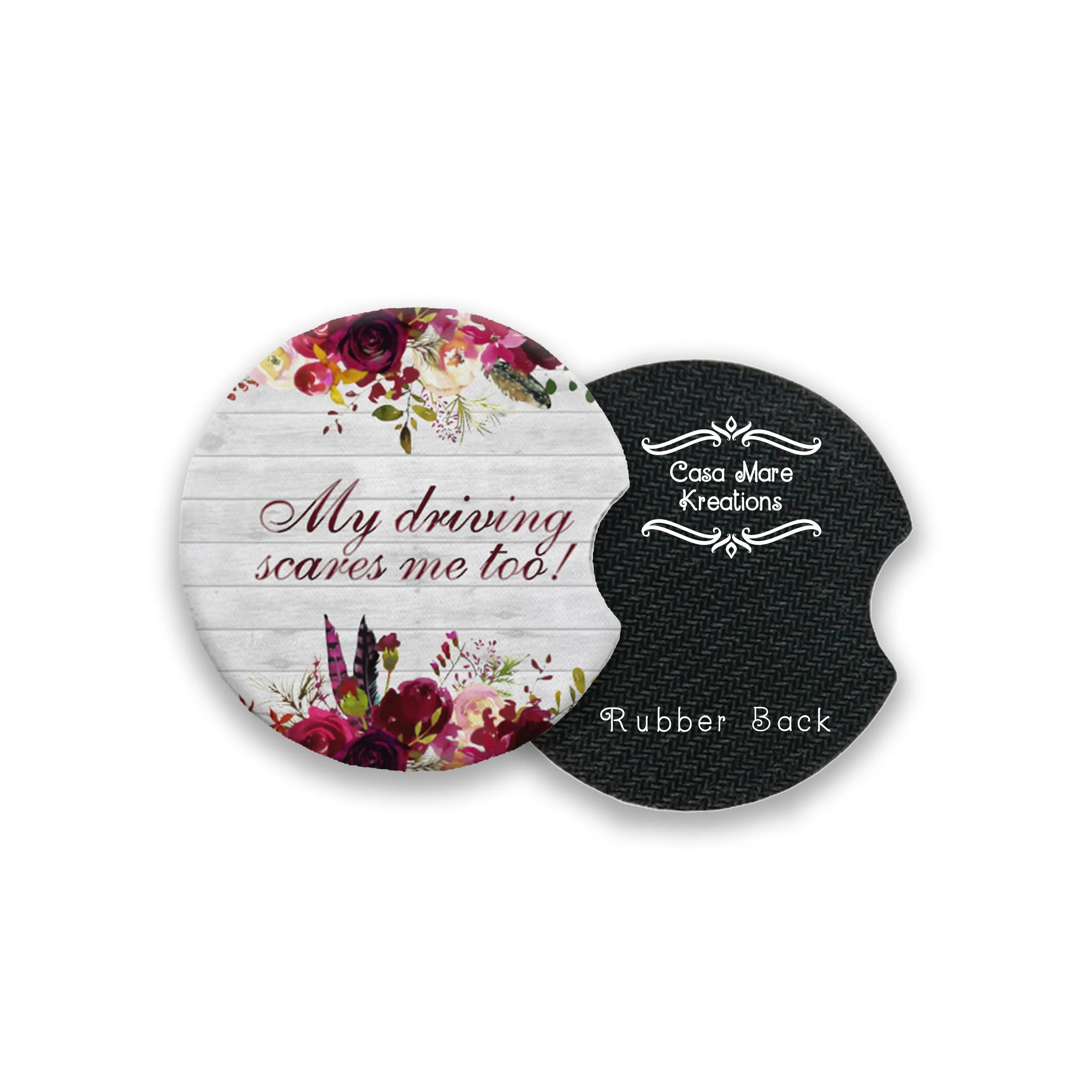 My Driving Scares Me Too 2.75" Car Coasters