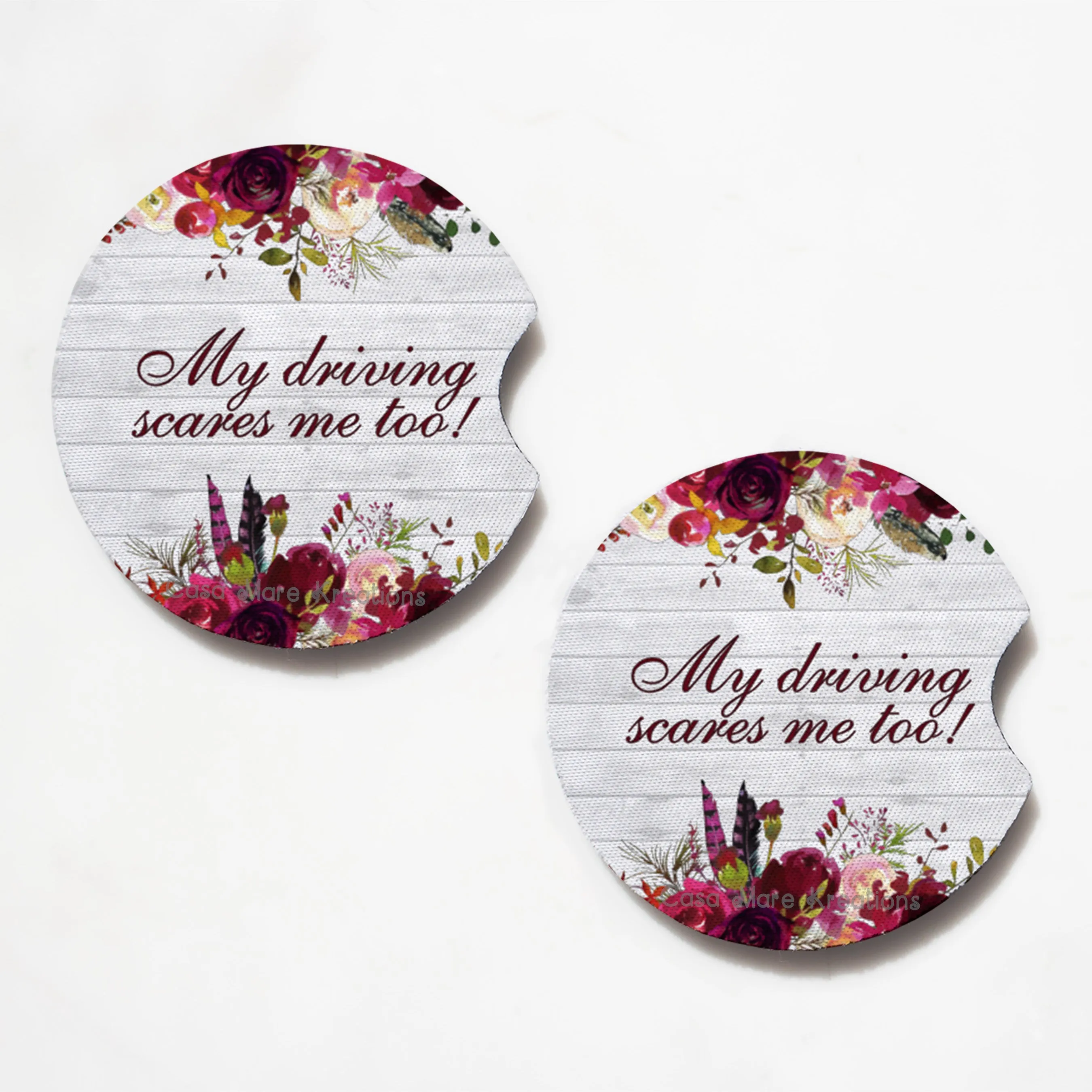 My Driving Scares Me Too 2.75" Car Coasters