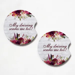 My Driving Scares Me Too 2.75" Car Coasters