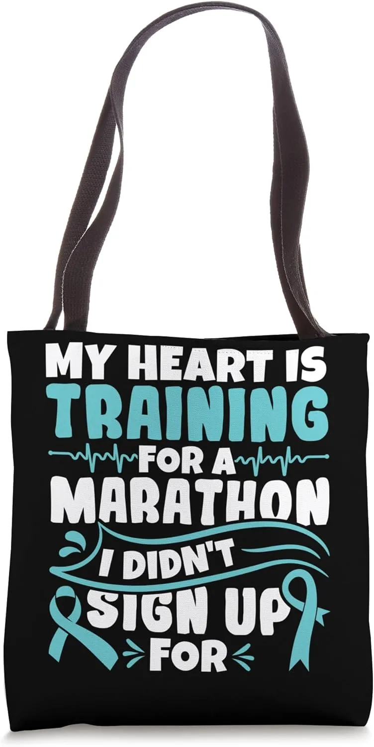 My Heart is Training for a Marathon - POTS Awareness Tote Bag