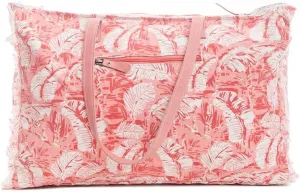 Myra Bag Western Leather Weekender Bag for Women - Upcycled Canvas Shoulder Handbag