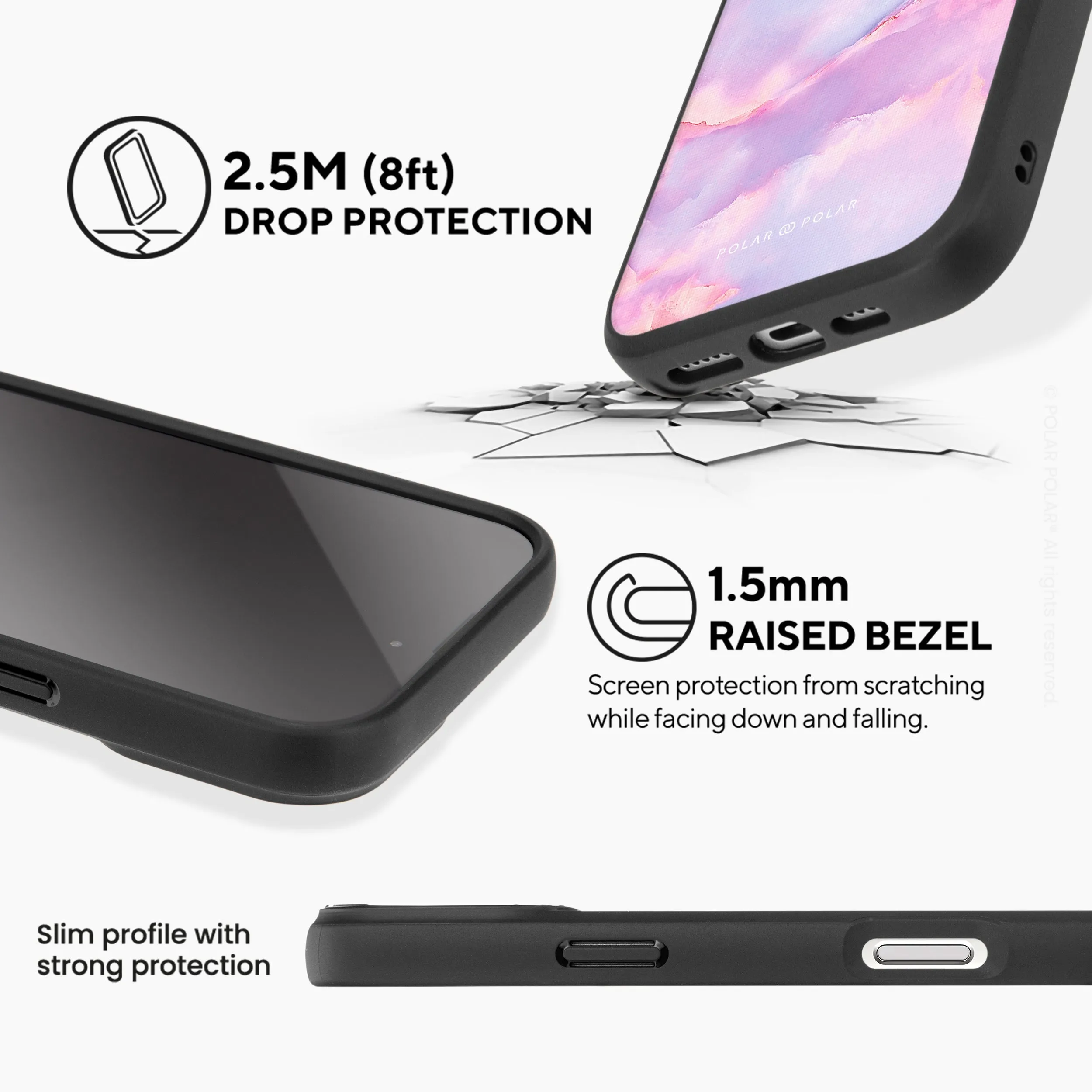 Mythical Sky - iPhone 16 Pro Frosted Black Bumper MagSafe Case