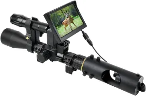 Nabila Night Vision Scope for riflescope,850nm IR,5" Portable Display Screen,for Riflescope at Night Hunting