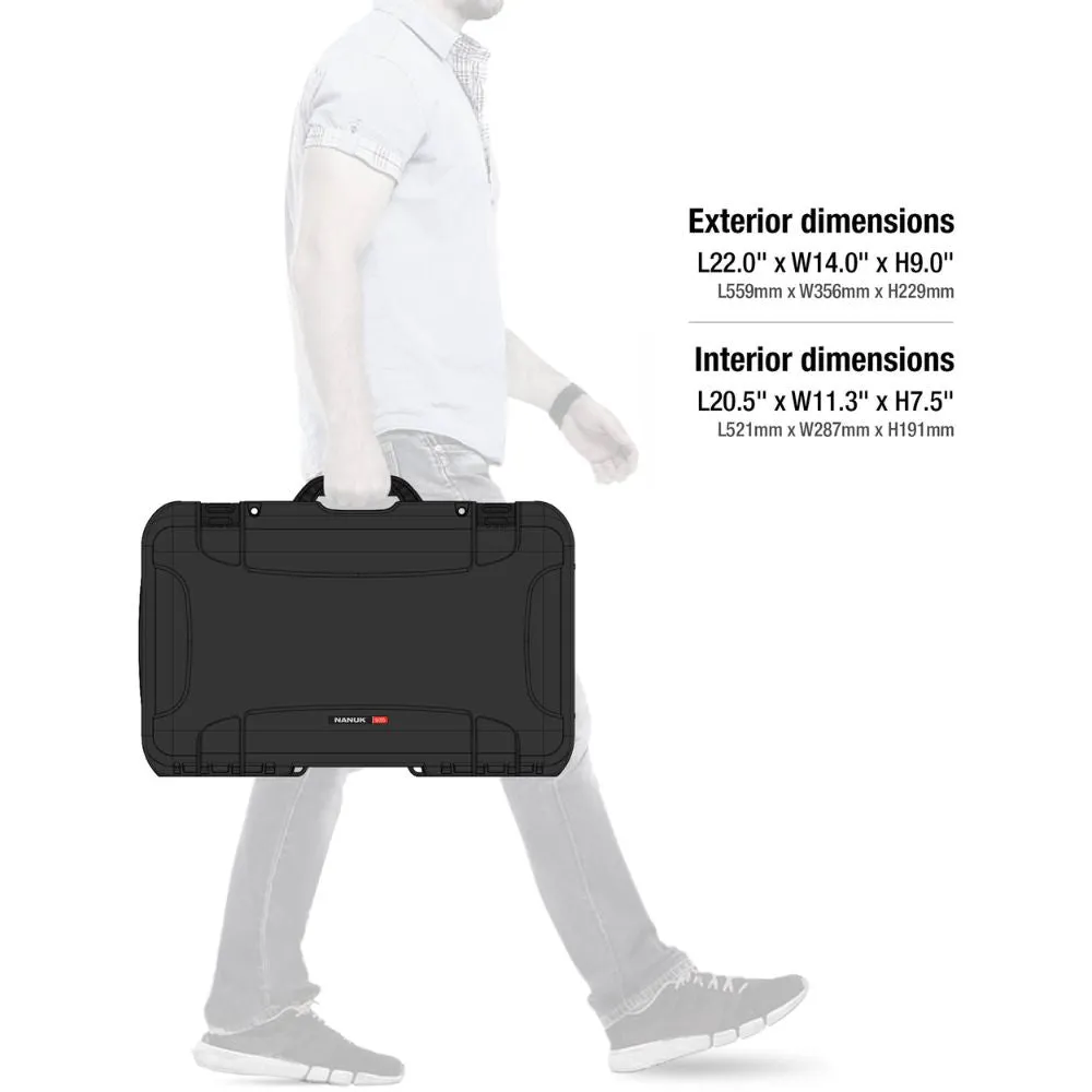 Nanuk 935 - Black (Cubed Foam)