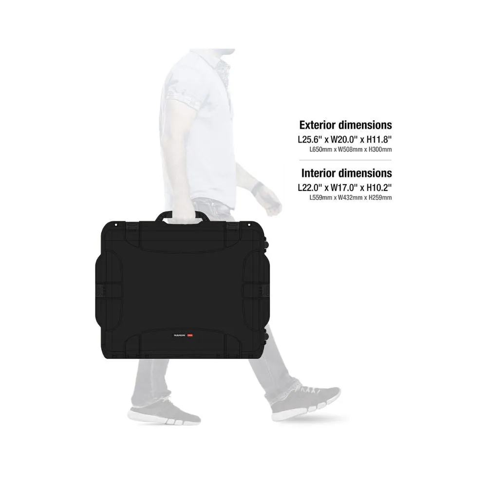 Nanuk 955 - Black(Cubed foam)
