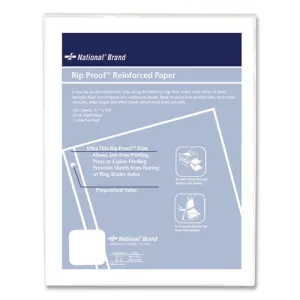 National® Rip Proof Reinforced Filler Paper, 3-Hole, 8.5 X 11, Unruled, 100/pack